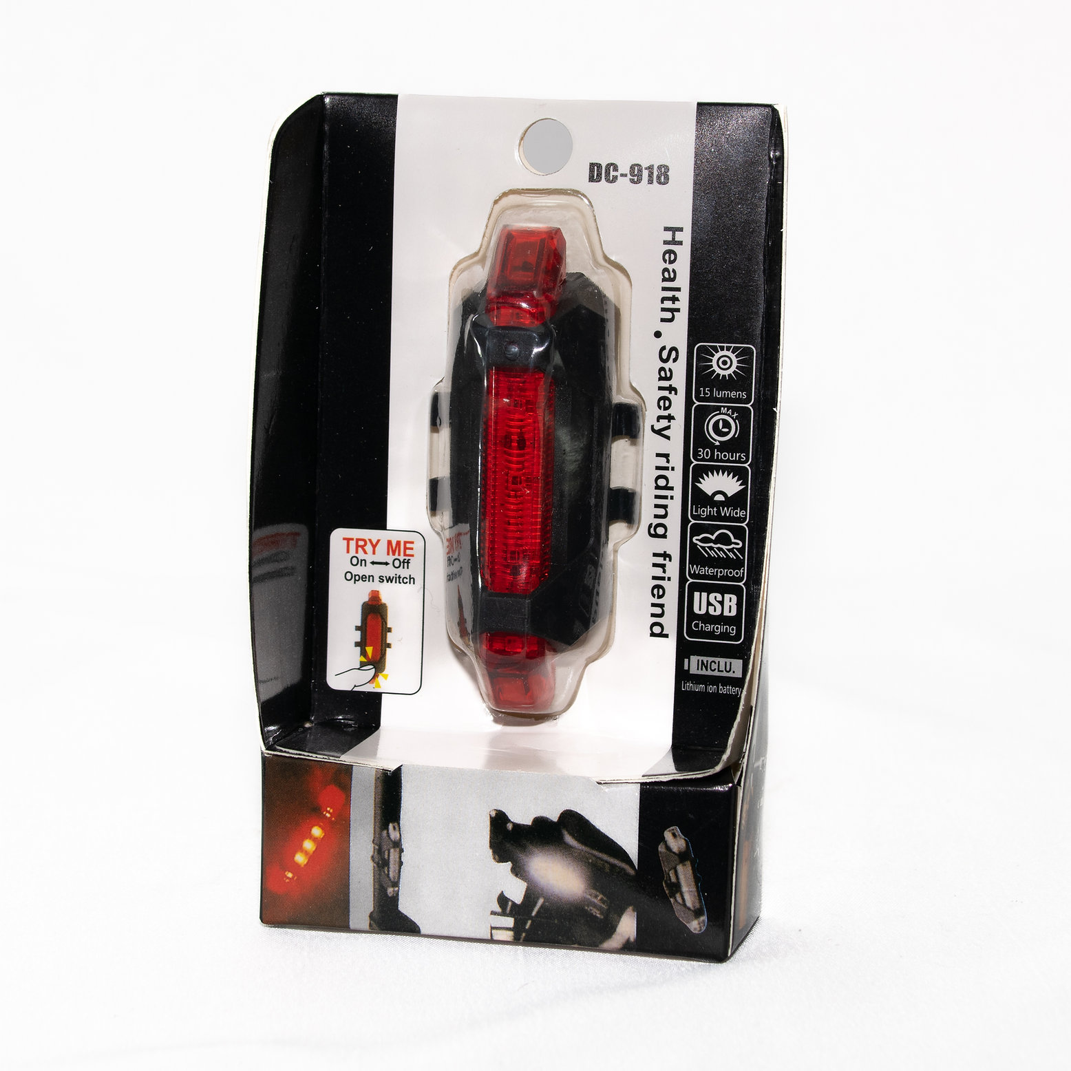 Luz recargable roja